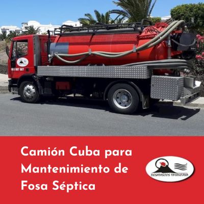 camión cuba para mantenimiento de fosa séptica