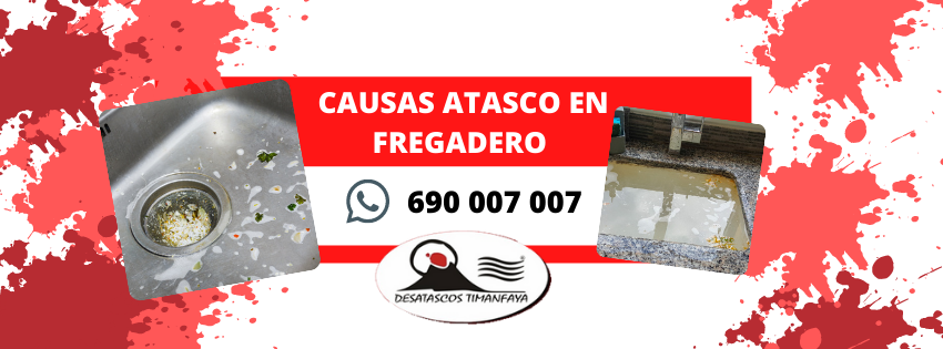 causas comunes de atasco en el fregadero